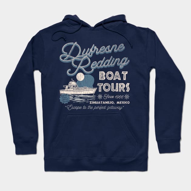 Dufresne Redding Boat Tours Shawshank Redemption Worn Hoodie by Alema Art